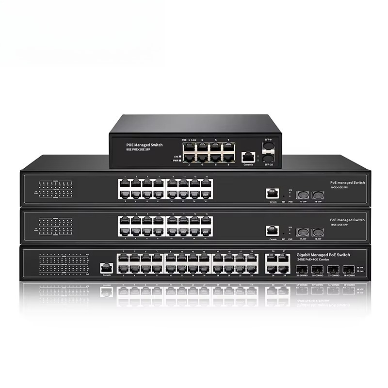Managed Gigabit Poe Switch 8 Port 802.3At - 8-Ports 16 24 48 Ports Gigabit