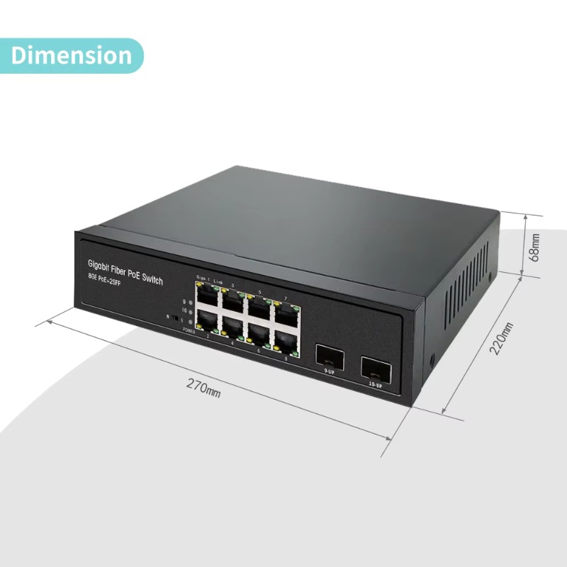OEM ODM 8-Ports Full Gigabit N - Managed Gigabit Poe Switch 8 Port 802.3At ulasan dan harga