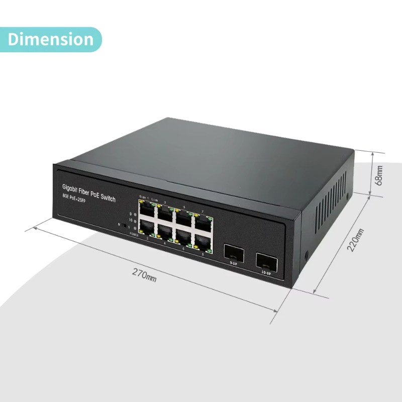 OEM ODM 8-Ports Full Gigabit N - Managed Gigabit Poe Switch 8 Port 802.3At ulasan dan harga
